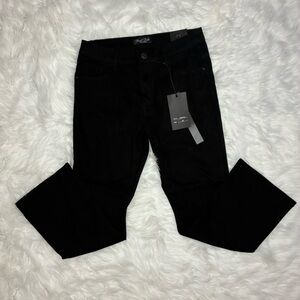 Women's Petite Bootcut Leg Black Jeans